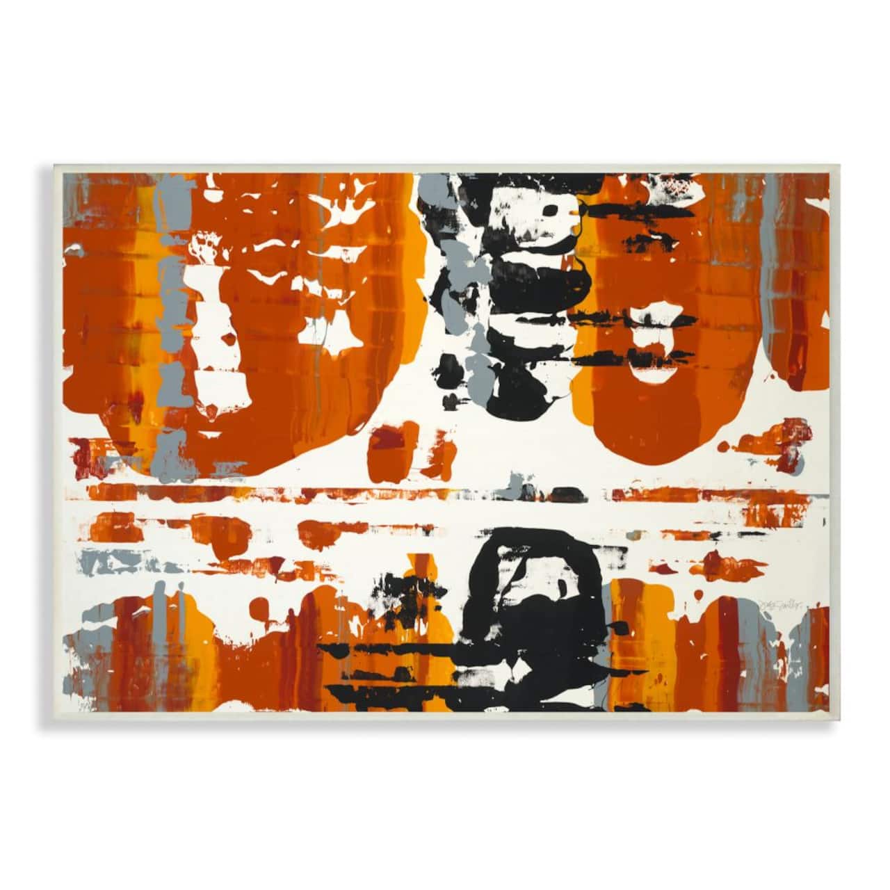 Stupell Industries Burnt Orange Momentum White Framed Wall Art